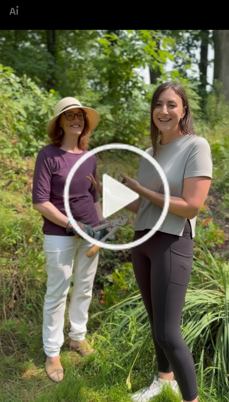 Lou holding a Nature’s Potions essential-oil roller while demonstrating product use